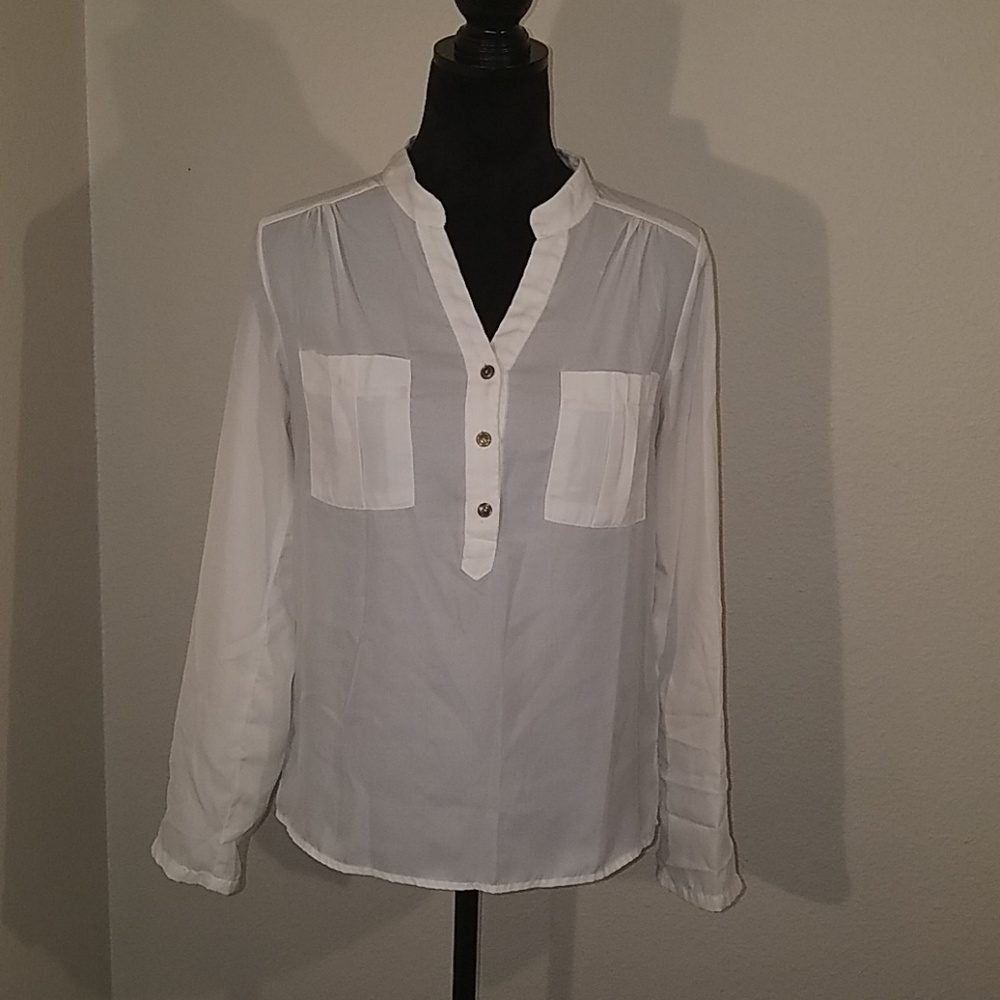 Sheer white top